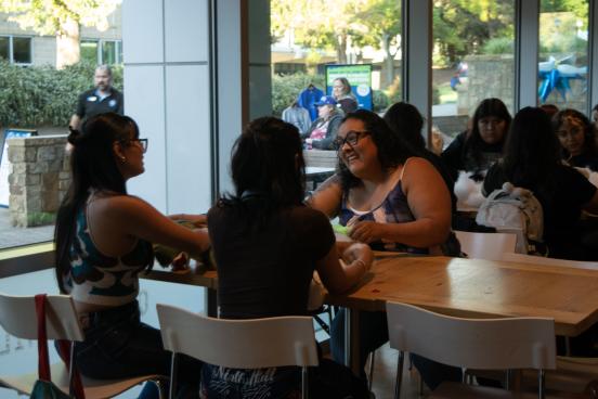 Students sitting at a table