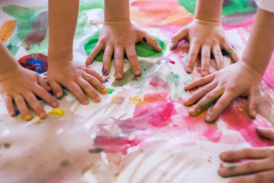 Children Finger Painting