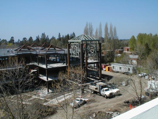Schulz clock tower under construction